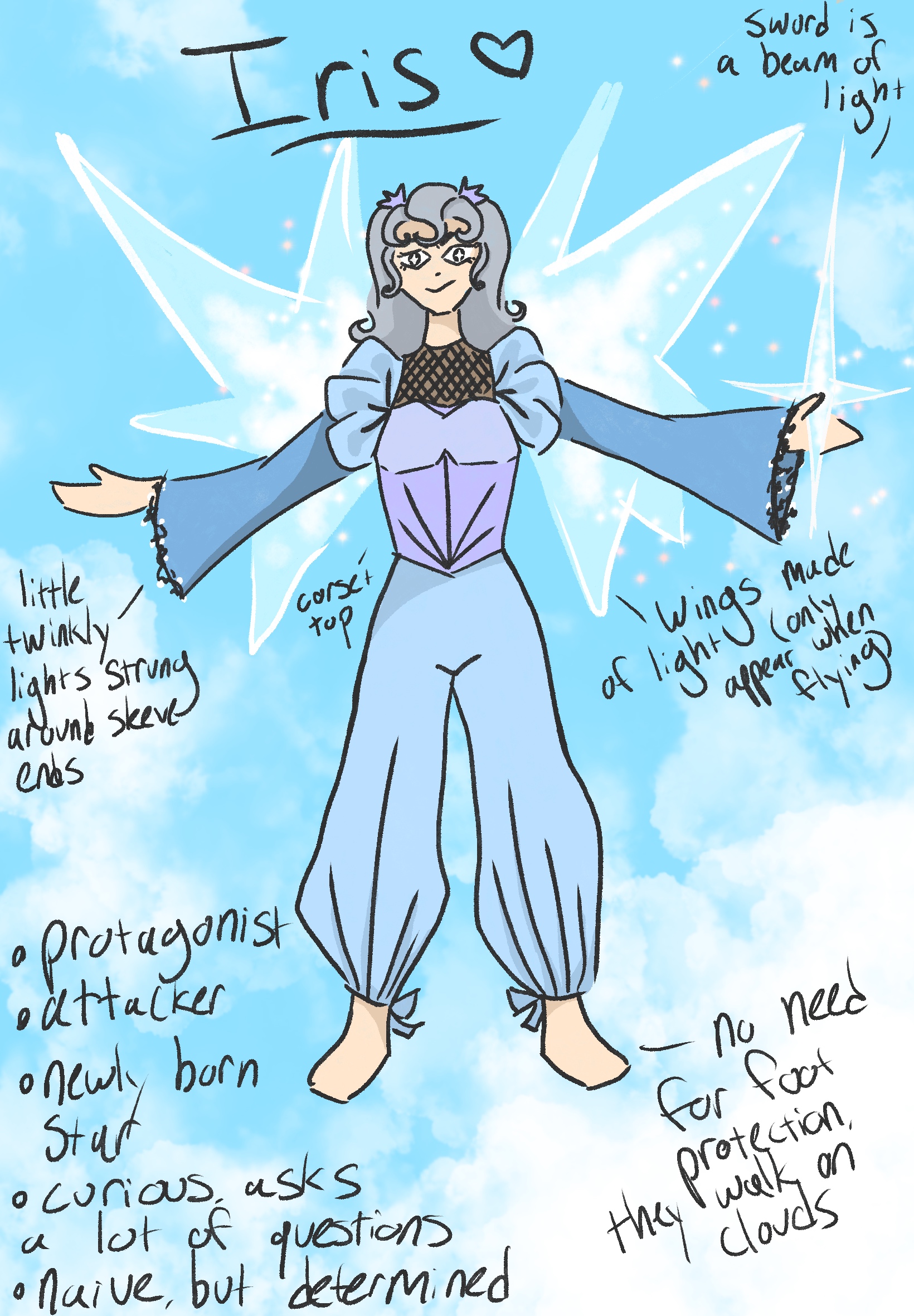 concept art of the character Iris